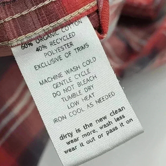 Horny Toad Red Plaid Button Down Short Sleeve Men's Shirt XL - Picture 6 of 7